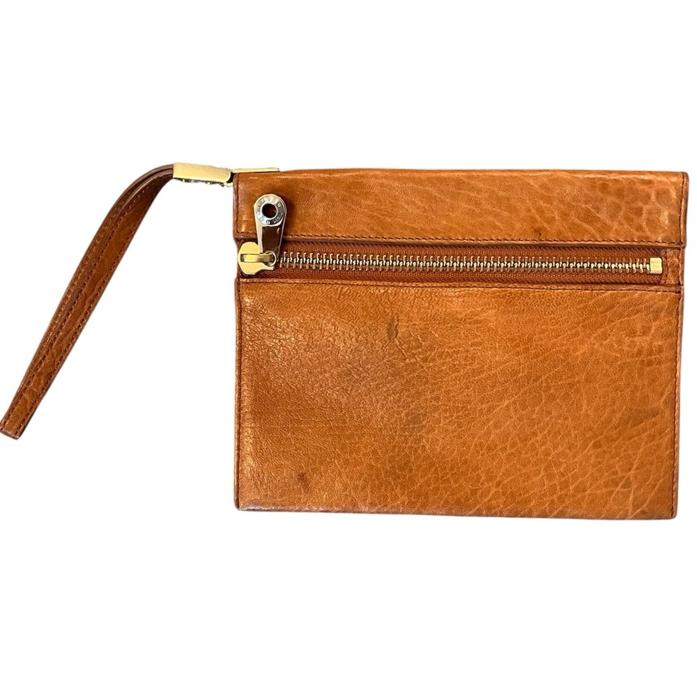 Henri Bendel Tan with gold hardware Leather Wristlet